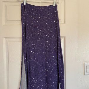 Marine Layer Midi Slip Skirt in Celestial - size 0, lightly worn